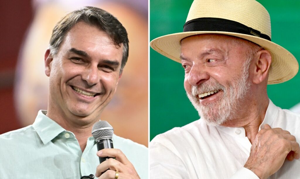 Flávio Bolsonaro e Luiz Inácio Lula da Silva, avaliados pela pesquisa Gerp.